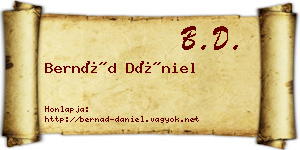 Bernád Dániel névjegykártya