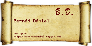 Bernád Dániel névjegykártya